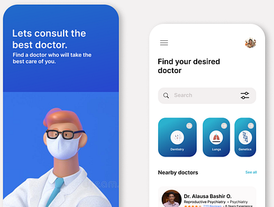 DOCTOR APP branding graphic design illustration ui ux