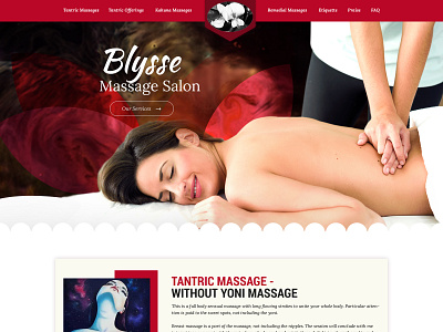 Blysse Massage Salon 3d design graphic design illustration ui ux