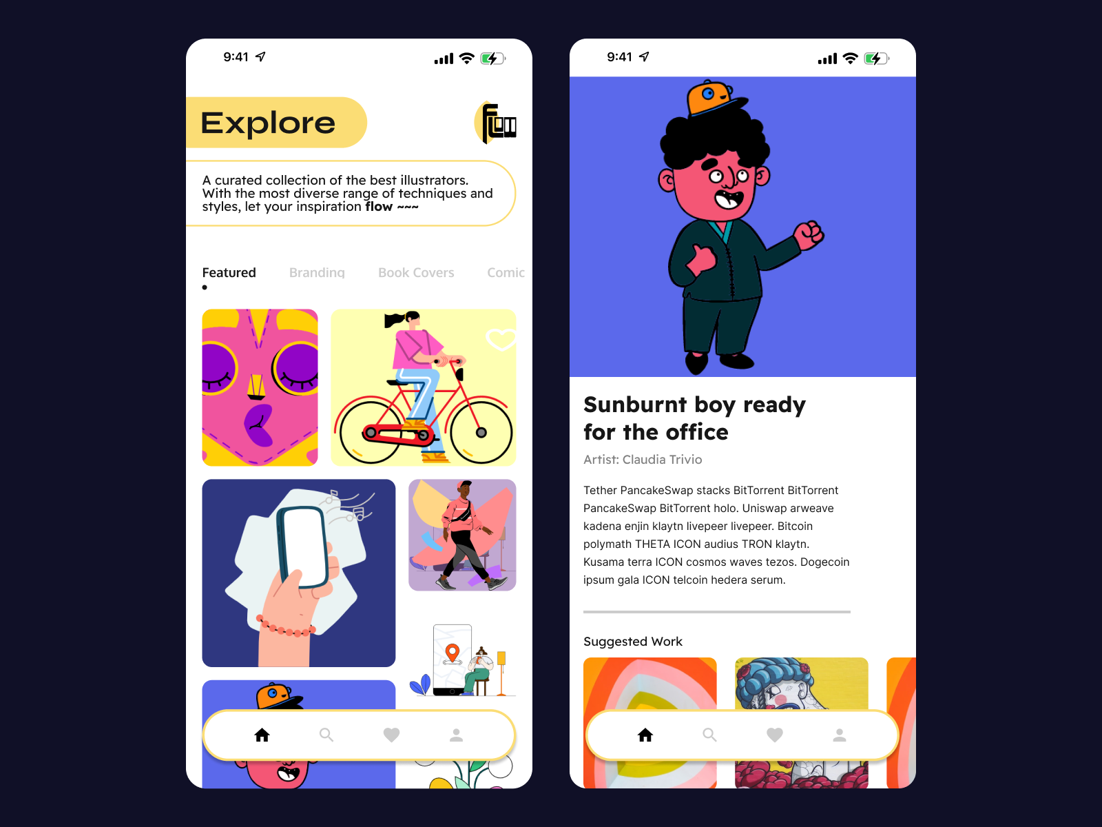 Illustration Inspo App by Chloe Dare on Dribbble