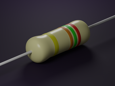 3D small resistor 3d arduino blender electronics graphic design isometric resistor robotics