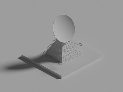 I'm a simple dish 3d antenna blender design dish graphic design isometric lowpoly