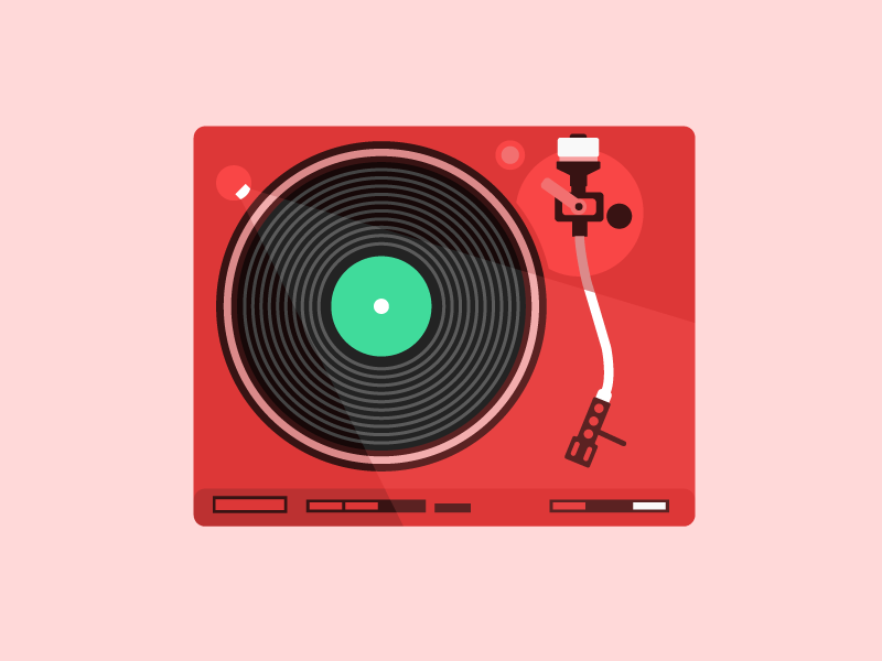 Record Player 33rpm icon illustration record record player turn table