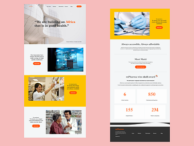 Redesign of mPharma Landing page design ui ui design ux ux design webdesign