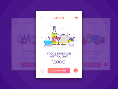 UI #5: Gift Card Illustration Free Giveaway beverage card design e commerce food gift illustration store ui web website
