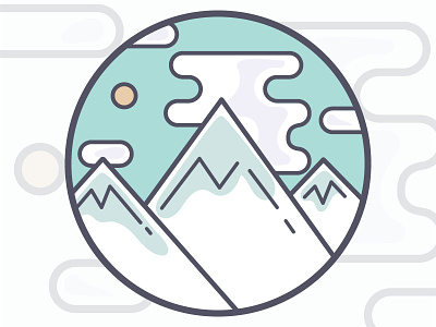 Mountain Range Patch flat flat vector landscape logo logo design mountains vector
