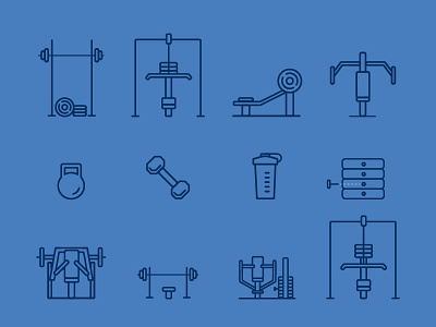 Gym Equipment Icons