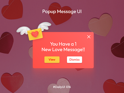 Daily UI Popup Message
