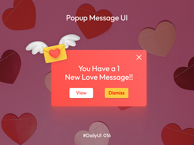 Daily UI 016 Popup Message challenge dailyui design graphic design illustration ui ux vector