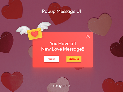 Daily UI 016 Popup Message