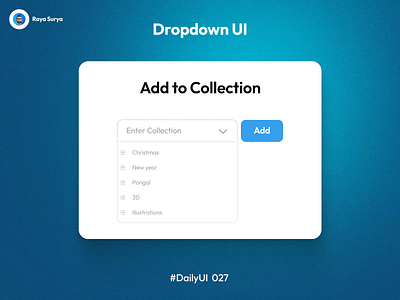 Daily UI 027 Dropdown UI