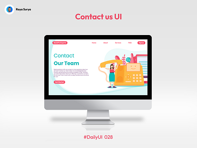 Daily UI 028 Contact us UI challenge dailyui design graphic design illustration ui ux vector