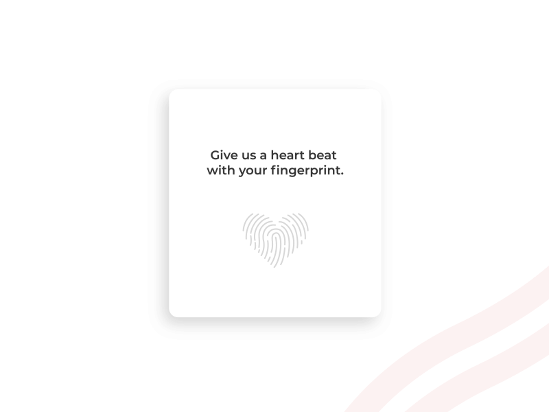 Touch ID Heart aftereffects app fingerprint heart icon illustrator login ui
