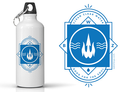 WBZ water bottles design illustration waterboyz