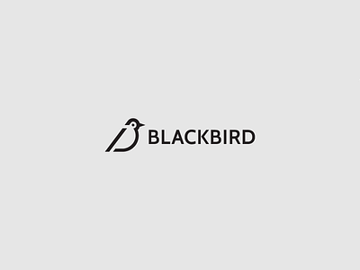 Blackbird b birdie coding logo logo design mark modern monogram simple