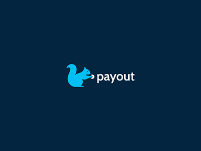 payout coin logo design modern retail simple squirrel web