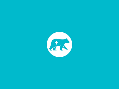 bear+medic aqua bear clinic health logo logo design mark medic scandinavia sophisticated