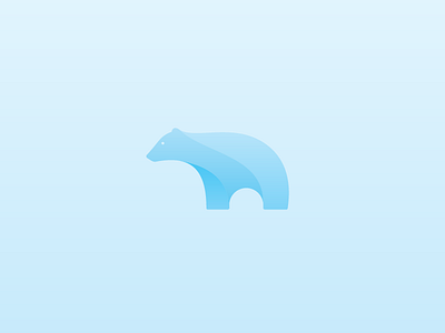 polar bear gradient logo logo design modern polar bear simple