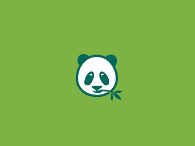 food steamer concept: panda+bamboo bamboo eating food steamer healthy logo design modern panda simple steaming
