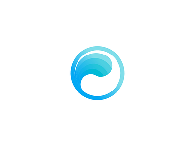 P+water+energy blue circles cyan gradation gradient logo logo design logo design branding modern water