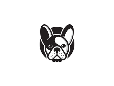 french bulldog animal black white boss breeding dog elegant french bulldog illustration logo modern