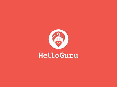 guru+coding coding development dribbble guru logo logo design logotype modern simple smiley