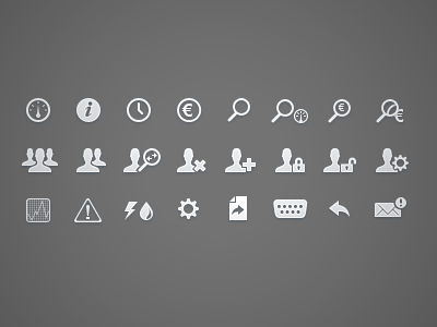 Icons for Energy Management Application arrow automation dashboard energy gear graph icon icons management rs232 users