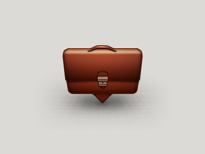 Find Business icon briefcase business fake leather find icon logo map pin search