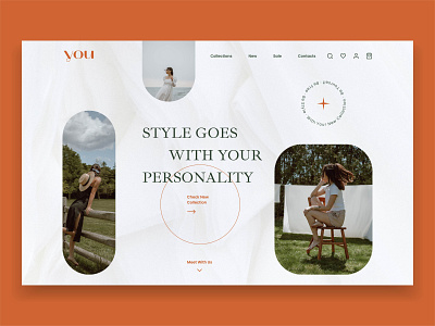 You. Clothing store. design site typography ui ux web
