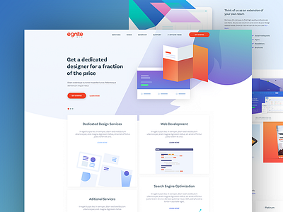 egniteBIZ landing page concept