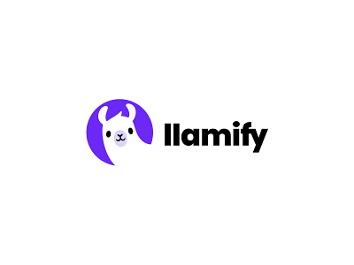 llamify branding character cute design illustration llama logo logo design logotype mascot social network