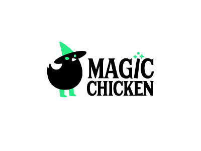 Magic Chicken branding character chick chicken cute logo logotype magic magic wand magician mascot sorcerer wizard