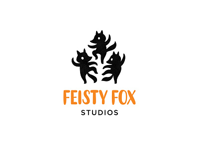 Feisty Fox Studios branding character cute dancing design feisty fox foxes game game studio illustration logo logotype mascot matisse studio