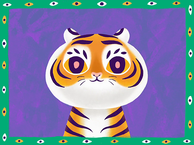 Very Tiger animation cat character cute hypno illustration lucky mascot newyear portrait tiger