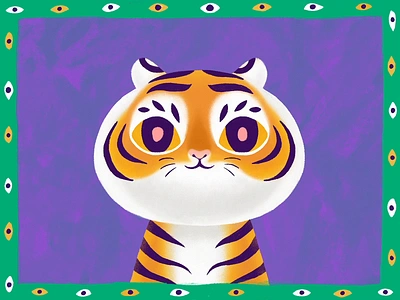 Very Tiger animation cat character cute hypno illustration lucky mascot newyear portrait tiger