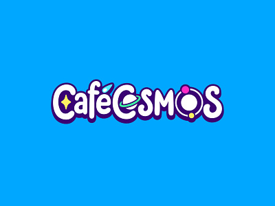 CafeCosmos branding cade cosmos cute design game gamelogo lettering logo logotype metaverse title