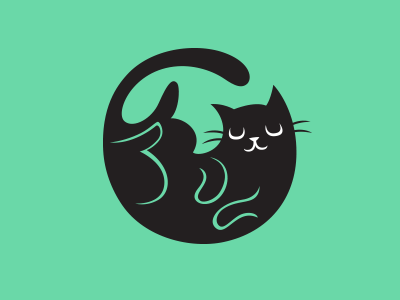 Trending Meow cat character cute funny logo meow