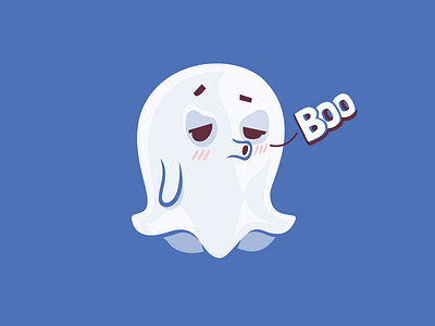 Boo boo ghost halloween icon set