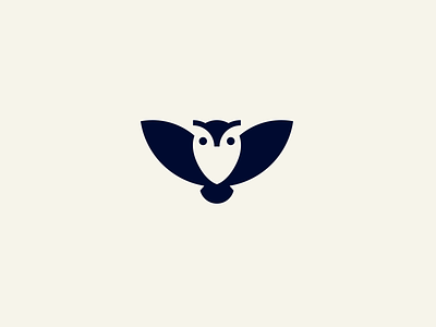 Owl icon logo minimal owl
