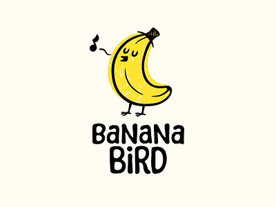 Banana Bird banana bird character logo music singing