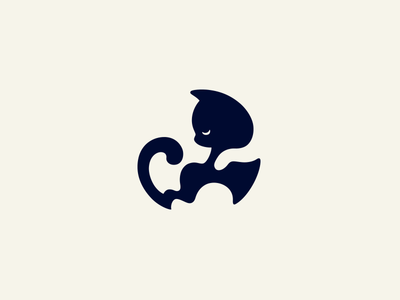 Black Cat v2 black cat cat cute icon logo logotype minimal simple sleep