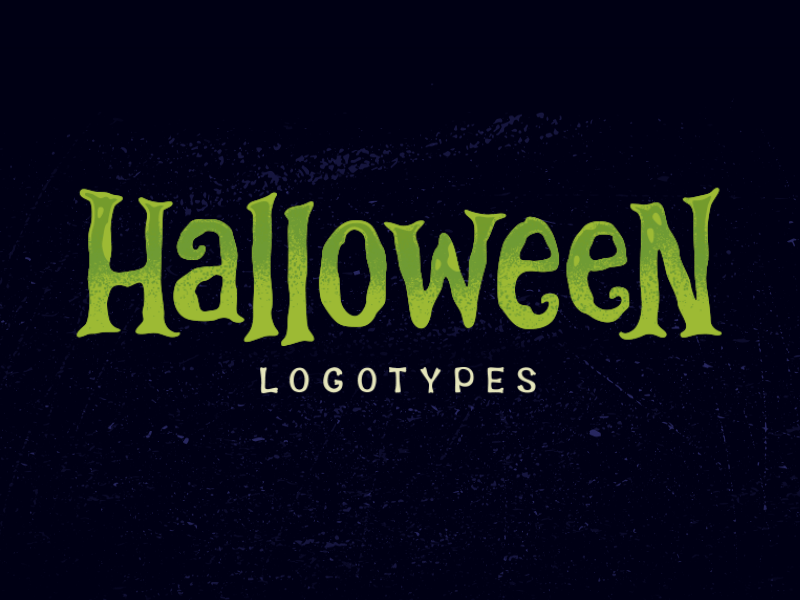 Halloween Logotypes collection halloween logo logofolio logotype set