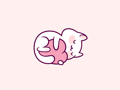 Hug animal character cute branding mark mascot cat cat logo cute heart hug kitten love