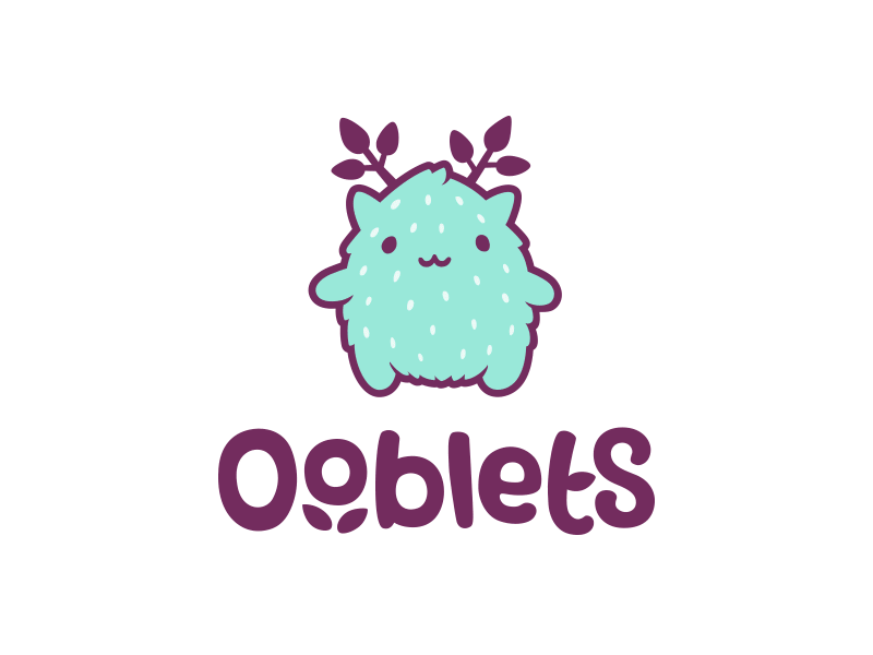 Ooblets bunny character creature cute game logo logotype mascot monster