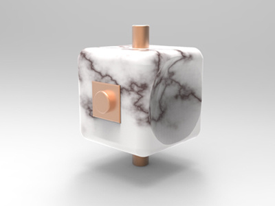 Cubbix add adhd button clicker copper design fidget fidget tool focus marble mixed materials product design