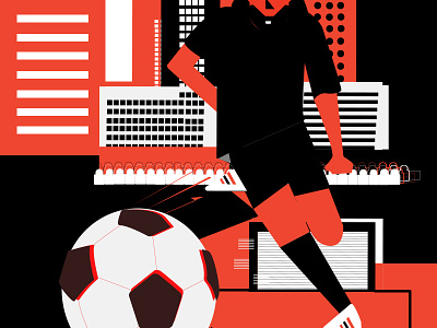 Fifa 2d adidas buildings city crowd daily design fifa futbol illustration soccer
