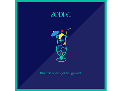 Minimal Film Coaster: 'Zodiac' design film minimalist movies