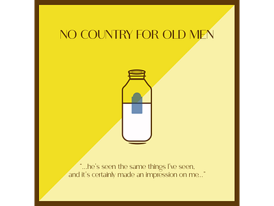Minimal Film Coaster: 'No Country For Old Men' design film minimalist movies
