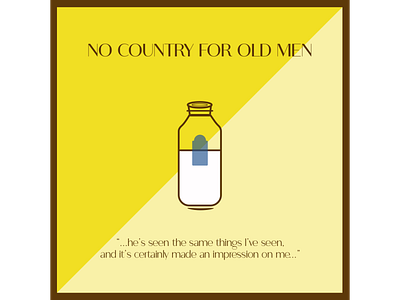 Minimal Film Coaster: 'No Country For Old Men'