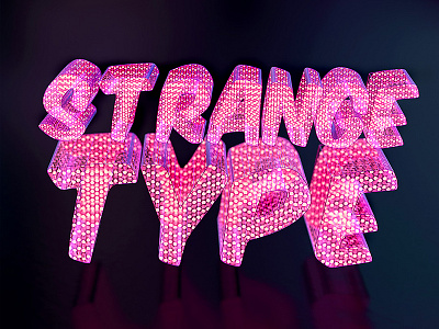 Strange Type 3dtype c4d cgi cinema4d digitalart graphicdesign lettering neon type typedesign typography vibrant