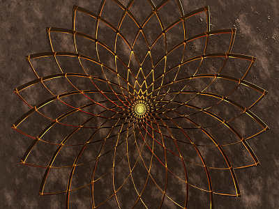 Sacred Geometry 3d cgi floweroflife geometry gold lines metallic sacredgeometry shapes